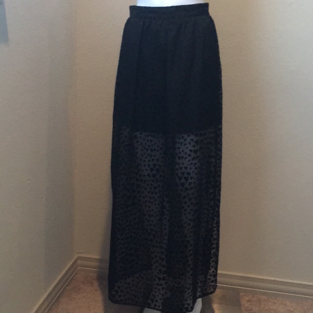Sheer Maxi with Heart Overlay